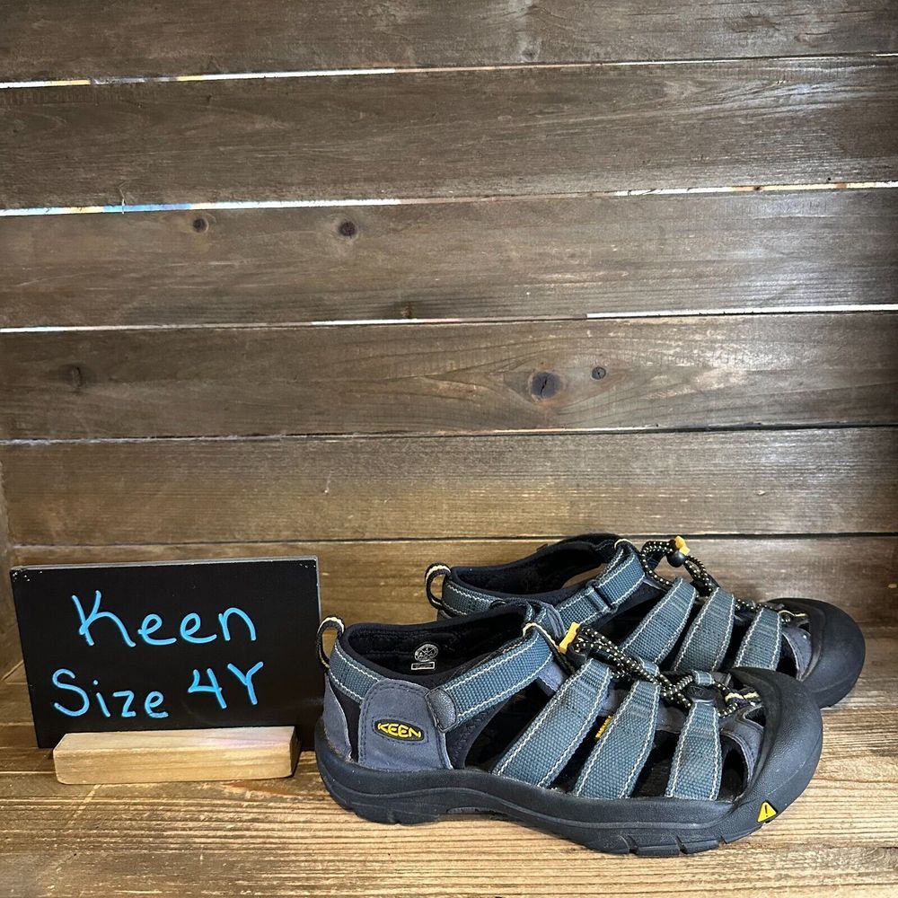Childrens Big Kids Keen Newport H2 Waterproof Blue Shoes Sandals Size 4 Y GUC